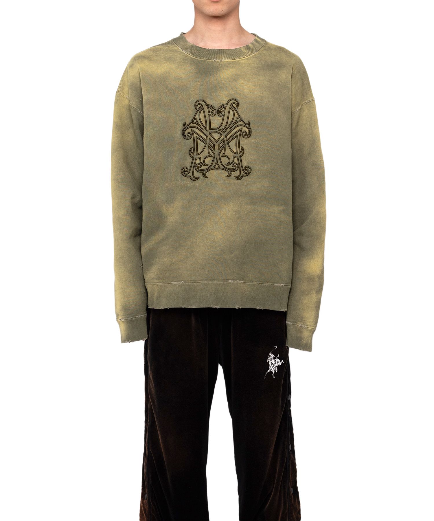 Logo Embroidered Bleach Sweatshirt