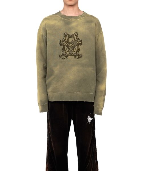 Logo Embroidered Bleach Sweatshirt