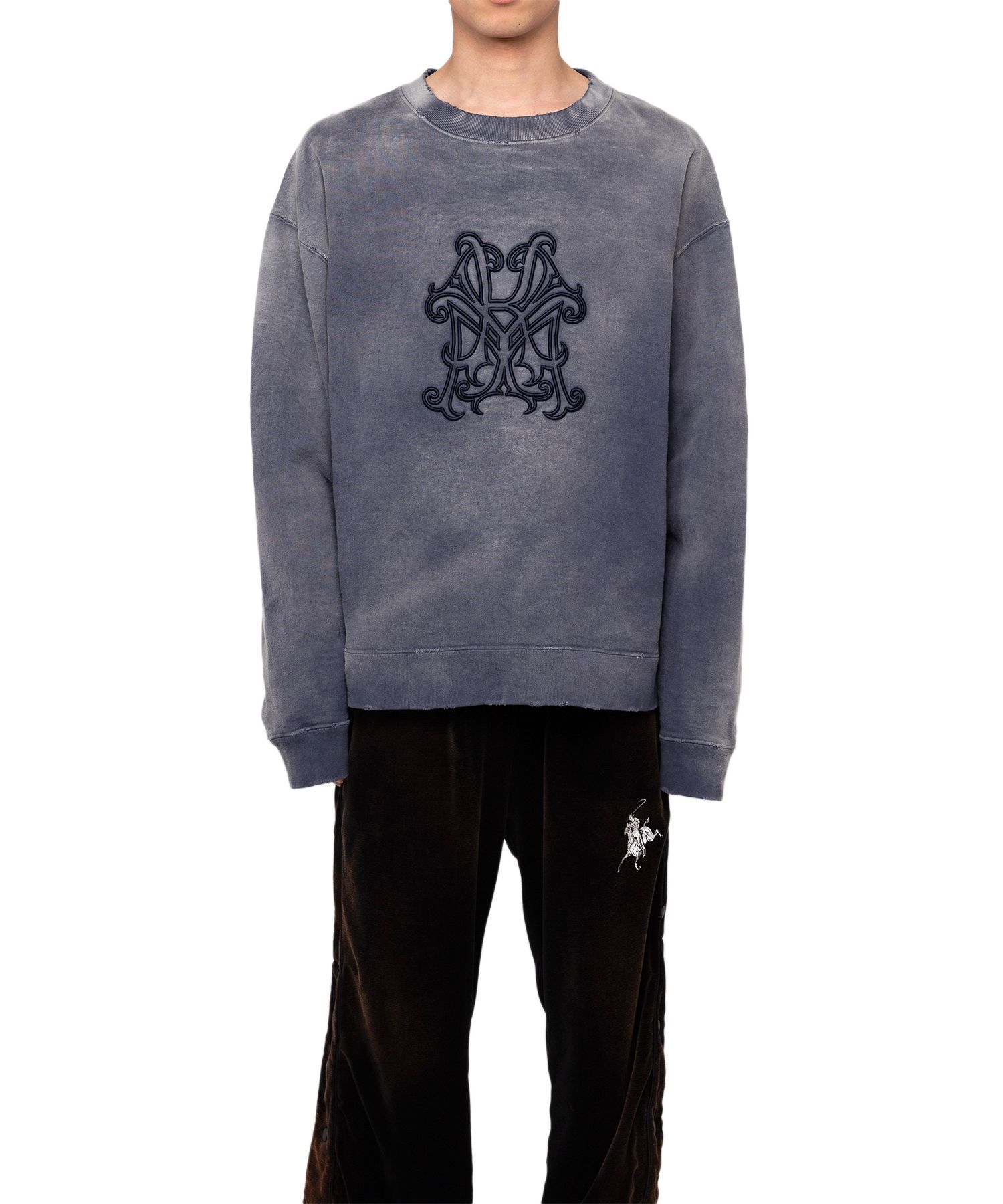 Logo Embroidered Bleach Sweatshirt