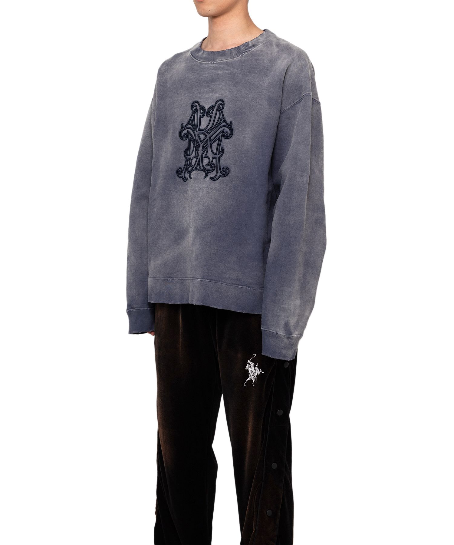 Logo Embroidered Bleach Sweatshirt