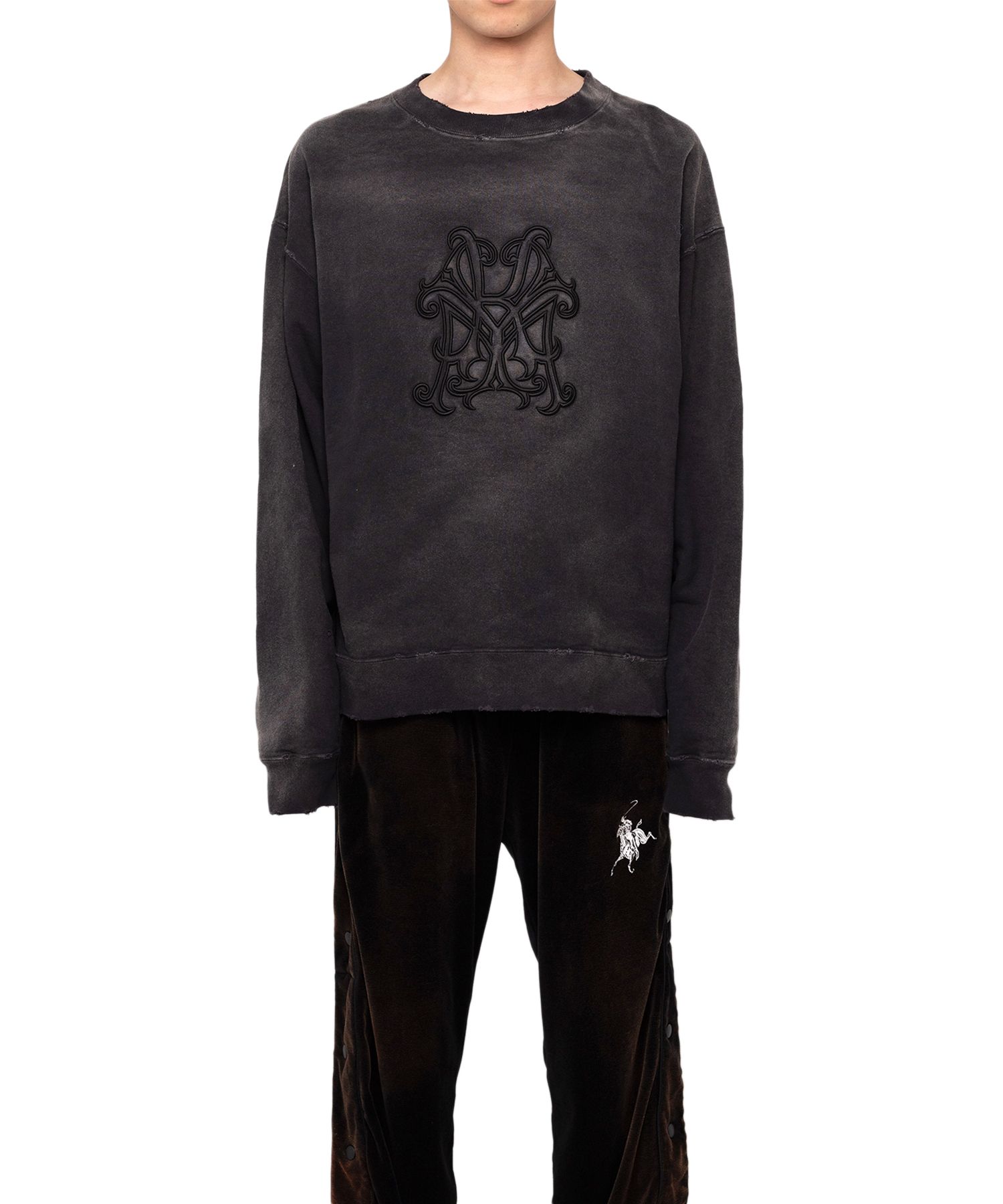 Logo Embroidered Bleach Sweatshirt