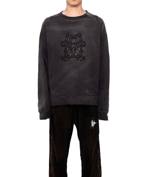 Logo Embroidered Bleach Sweatshirt