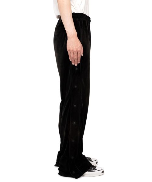ミハラヤスヒロ　ベロアパンツ MAISON MIHARA YASUHIRO]Velour Track Pants/BLACK(A11PT583