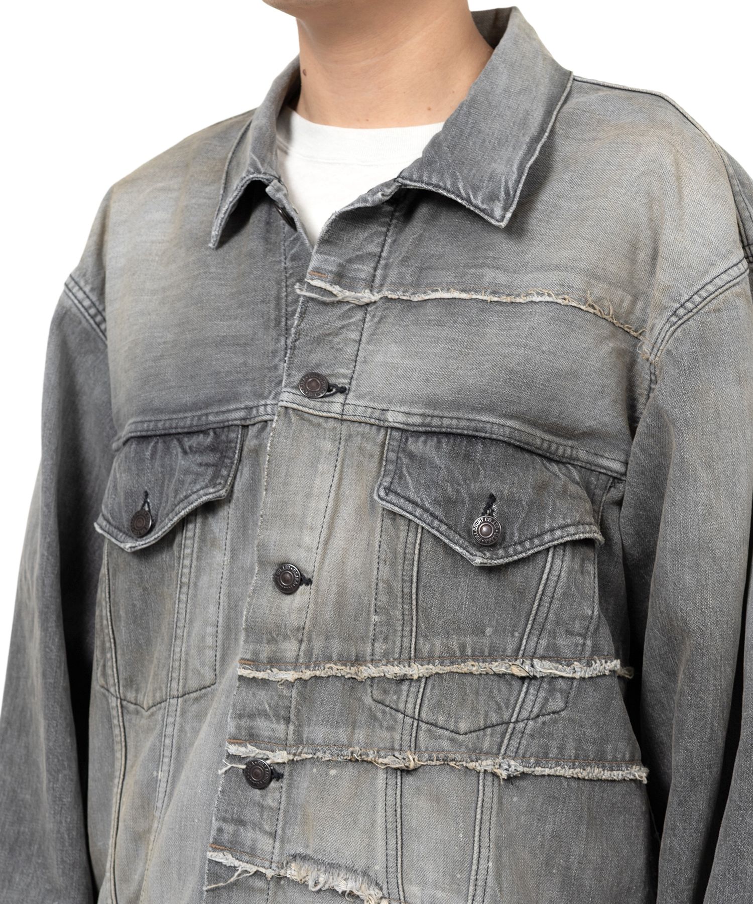 サ*）様 FULLCOUNT KAMIYA Switching Denim Pa KAMIYA Switching Denim Wide Bermuda Pants FULL COUNT x