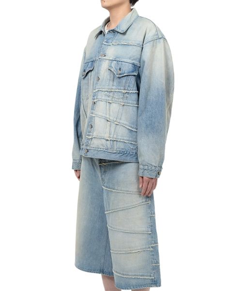 "FULLCOUNT X KAMIYA" Switching Denim Jacket