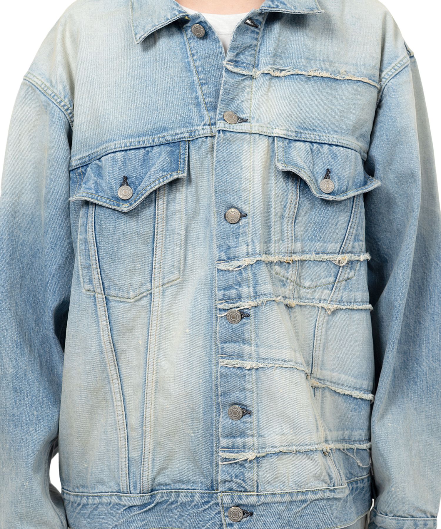 "FULLCOUNT X KAMIYA" Switching Denim Jacket