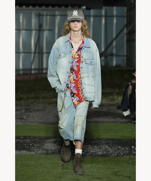 "FULLCOUNT X KAMIYA" Switching Denim Jacket