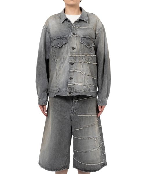 "FULLCOUNT X KAMIYA" Switching Denim Jacket