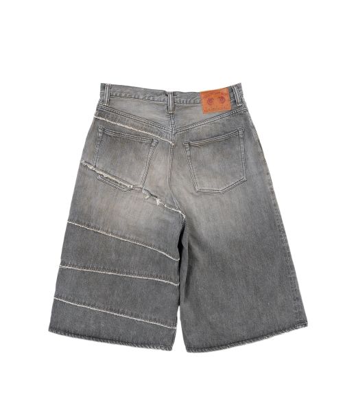 "FULLCOUNT X KAMIYA" Switching Denim Wide Bermuda Pants