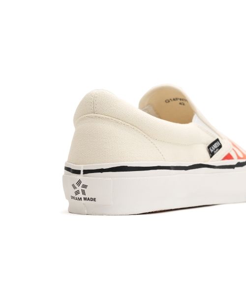 "Cornell"Fire Pattern Vulcanized Slip on Sneaker