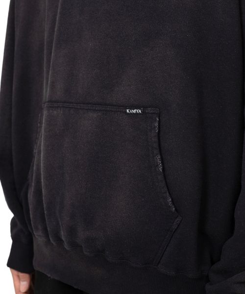 Distressed Henry Neck Hoodie