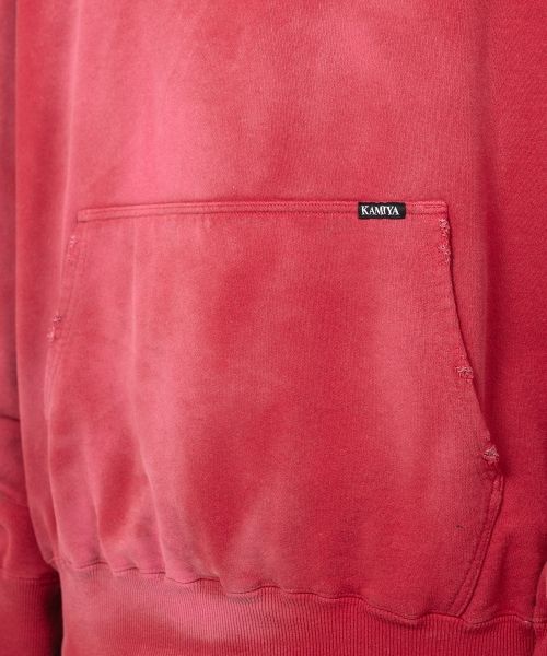 Distressed Henry Neck Hoodie