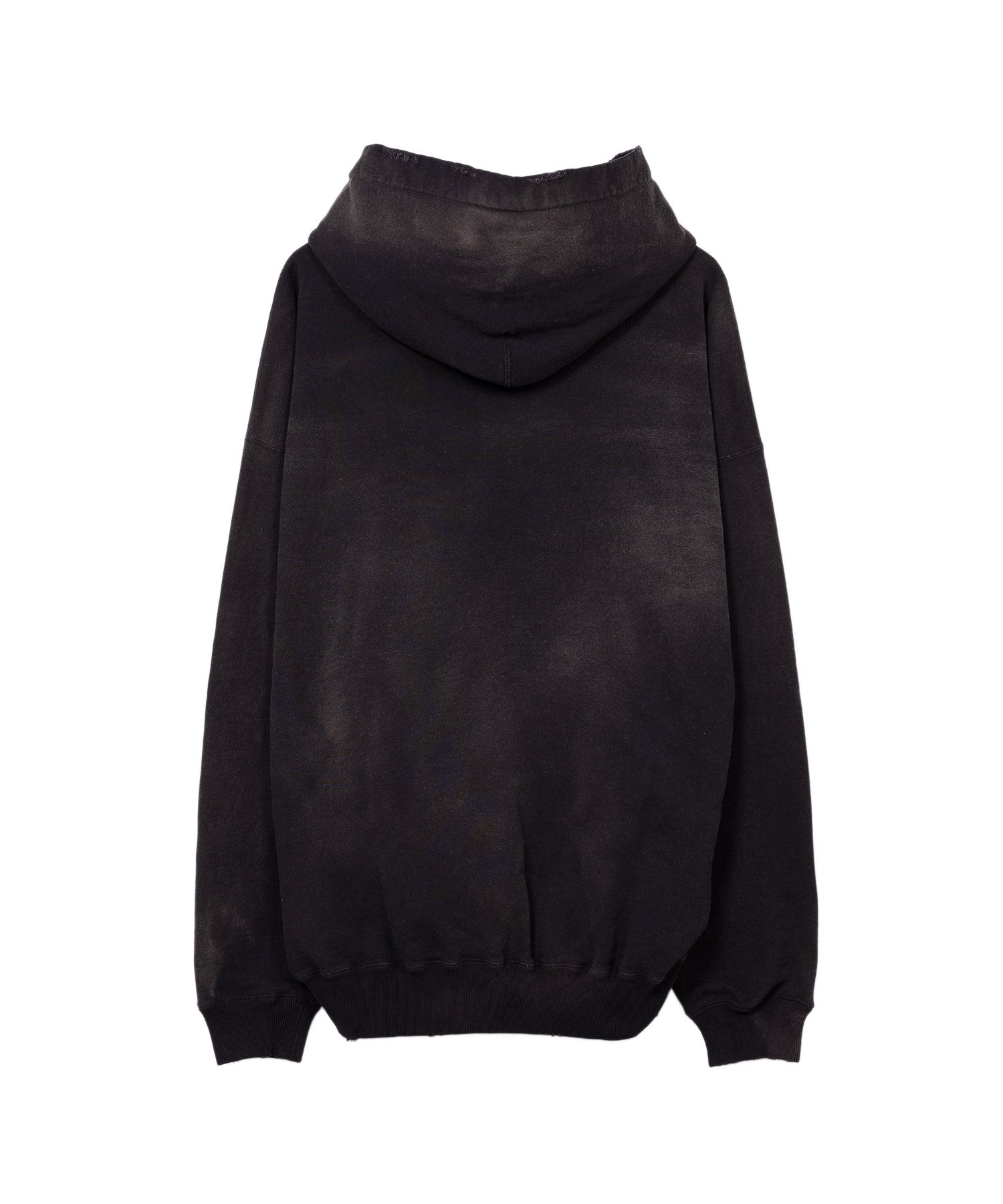 Distressed Henry Neck Hoodie