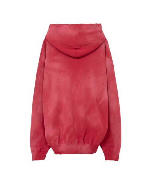 Distressed Henry Neck Hoodie