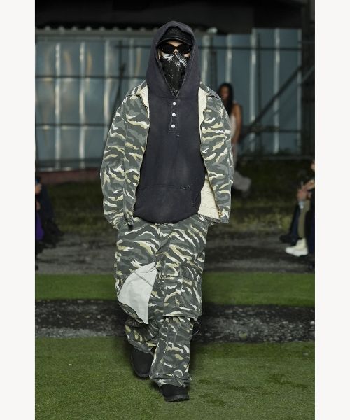 Distressed Henry Neck Hoodie