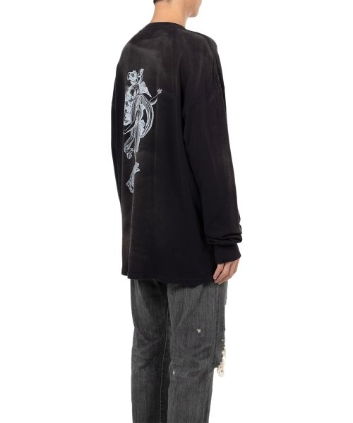 “ADVERTISING ART” Distressed L/S T-shirt