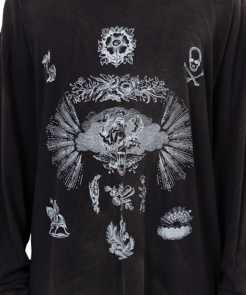 “ADVERTISING ART” Distressed L/S T-shirt