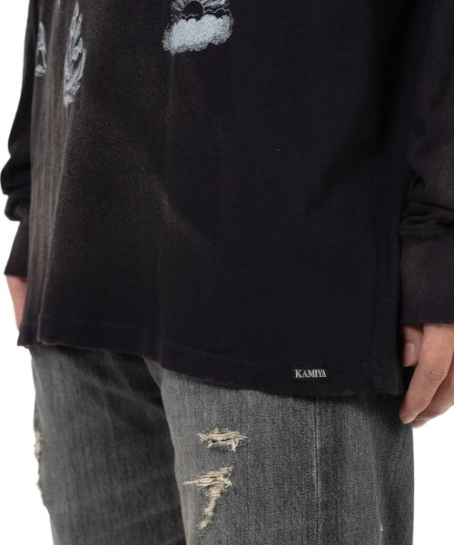 “ADVERTISING ART” Distressed L/S T-shirt