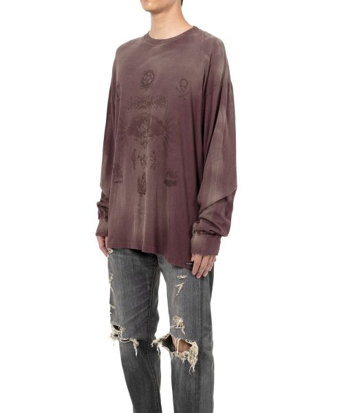 “ADVERTISING ART” Distressed L/S T-shirt