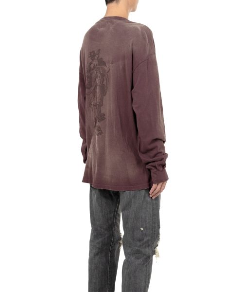 “ADVERTISING ART” Distressed L/S T-shirt