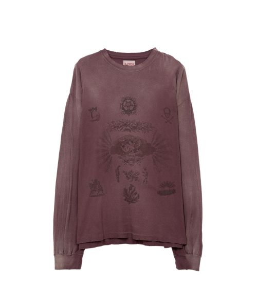 “ADVERTISING ART” Distressed L/S T-shirt