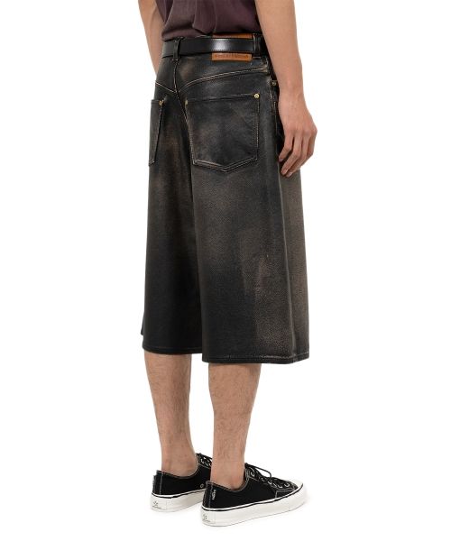 Leather Bermuda Pants