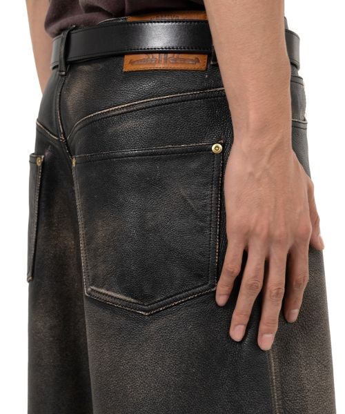Leather Bermuda Pants