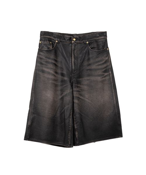 Leather Bermuda Pants