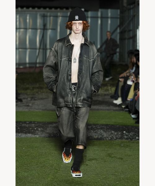 Leather Bermuda Pants