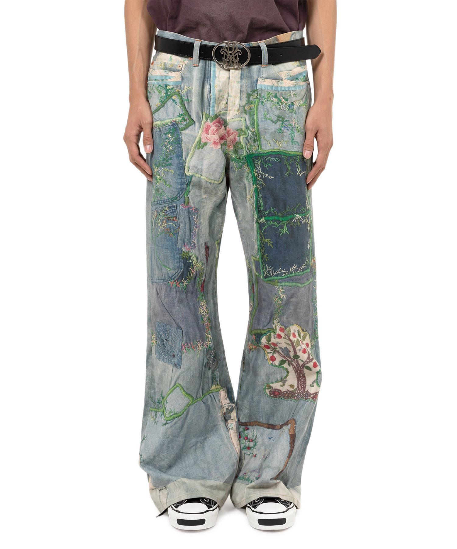 Trompe L’oeil Print Denim Pants