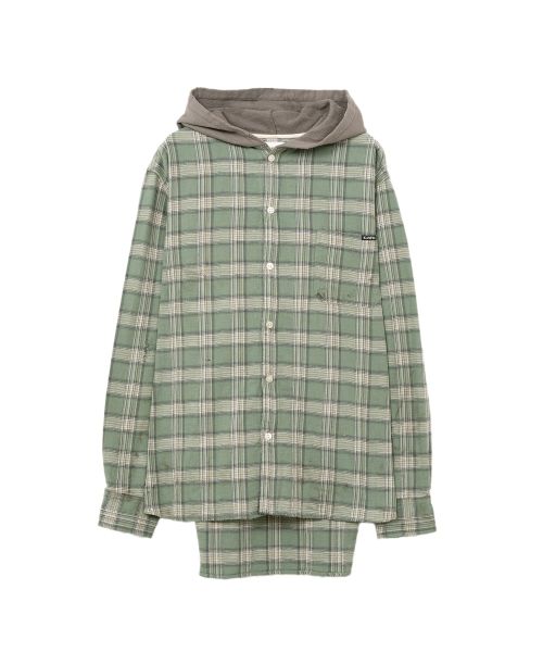 Hooded Check Shirt