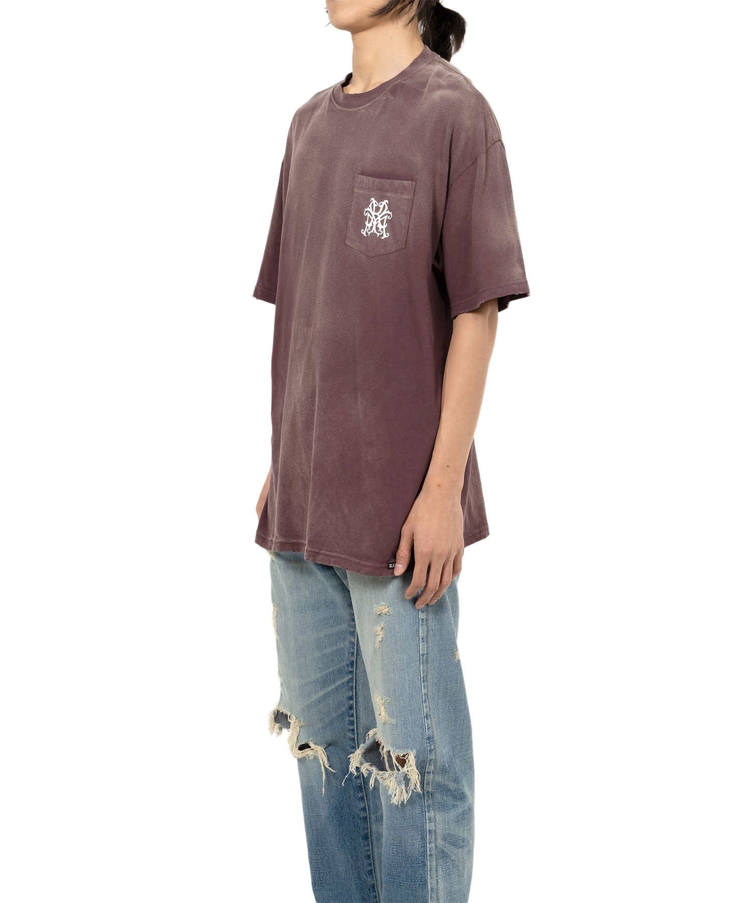 【国内買付】KMY ROSE Distressed Pocket Tee カミヤ Tシャツ 国内買付】KMY ROSE Distressed Pocket Tee カミヤ Tシャツ