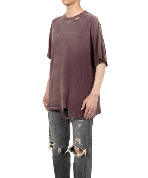 “KMY-SNAKE” Distressed T-shirt