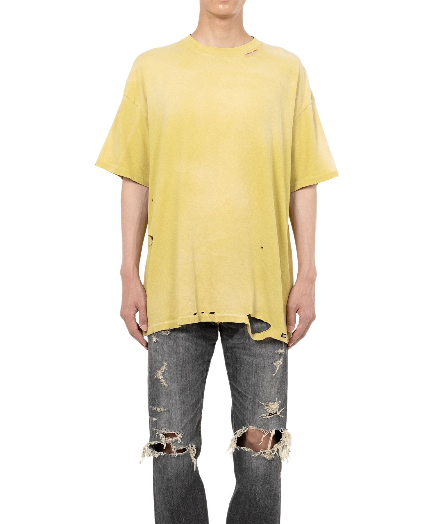 “KMY-SNAKE” Distressed T-shirt