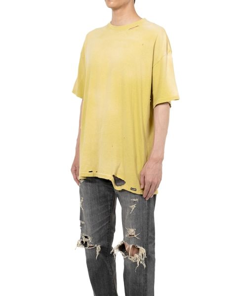 “KMY-SNAKE” Distressed T-shirt