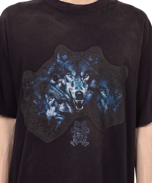 “KMY-WOLF” Distressed T-shirt