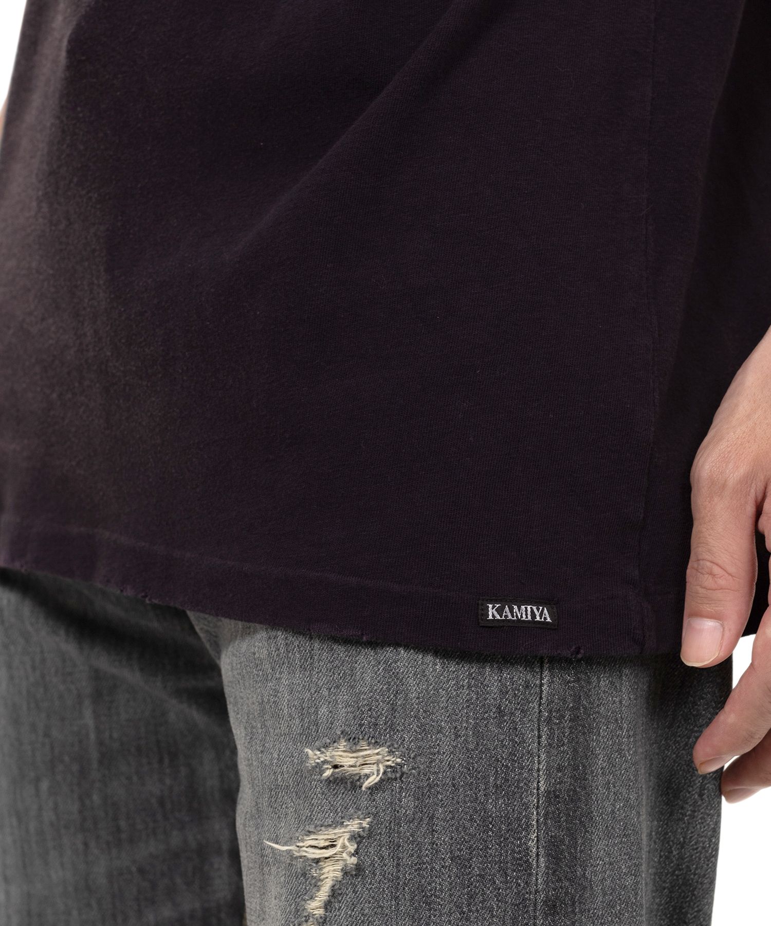 “KMY-WOLF” Distressed T-shirt