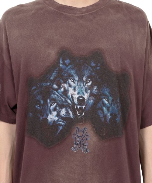 “KMY-WOLF” Distressed T-shirt