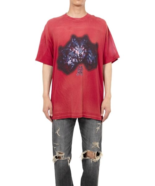 “KMY-WOLF” Distressed T-shirt