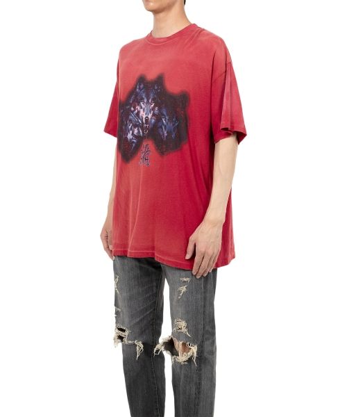 “KMY-WOLF” Distressed T-shirt