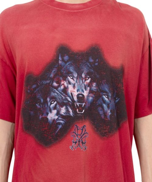 “KMY-WOLF” Distressed T-shirt