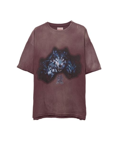 “KMY-WOLF” Distressed T-shirt