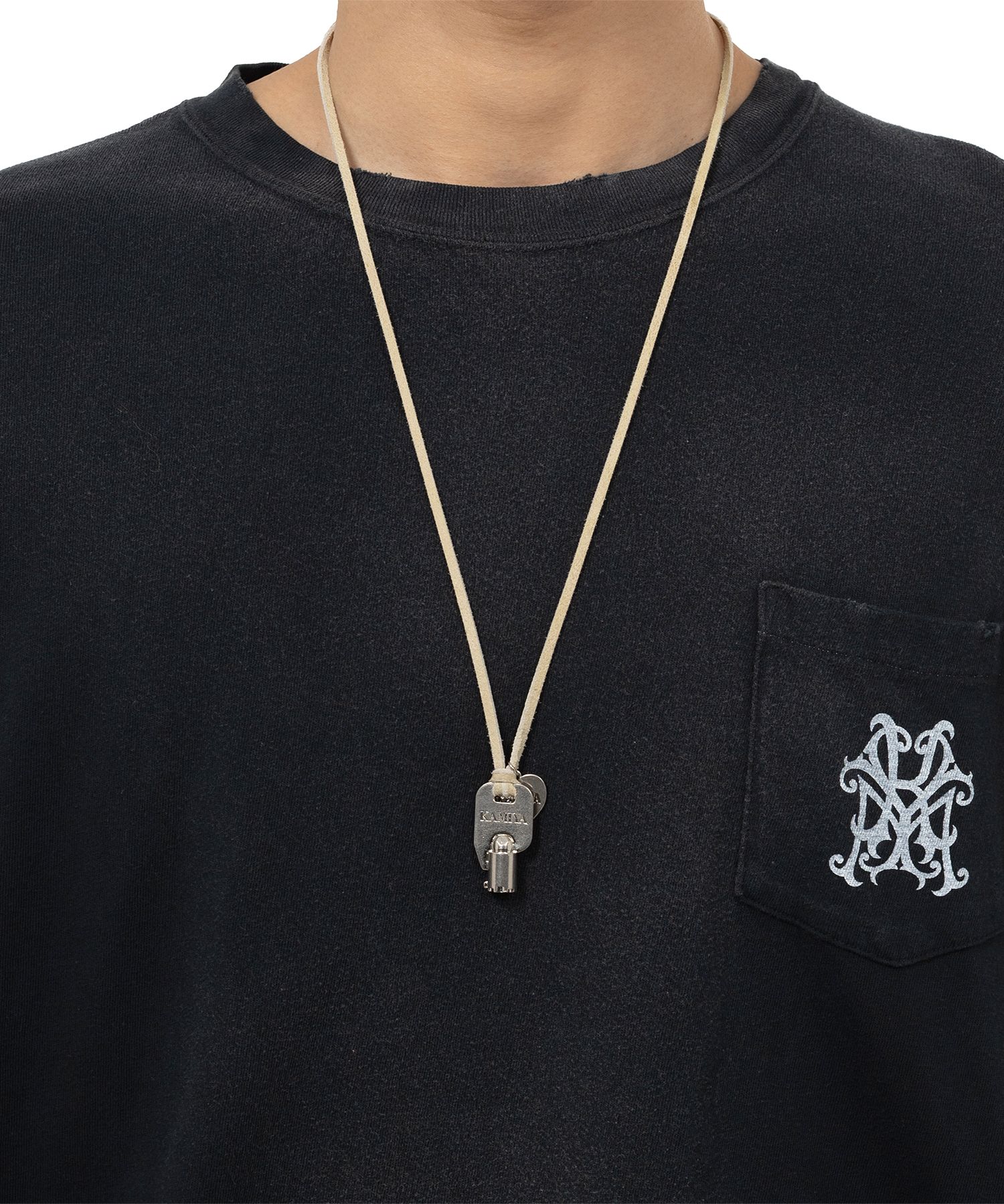 Key Charm Leather Necklace