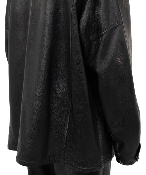 Distressed Leather Coach Jacket