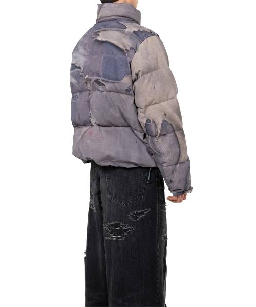 Trompe L’oeil Print Down Jacket