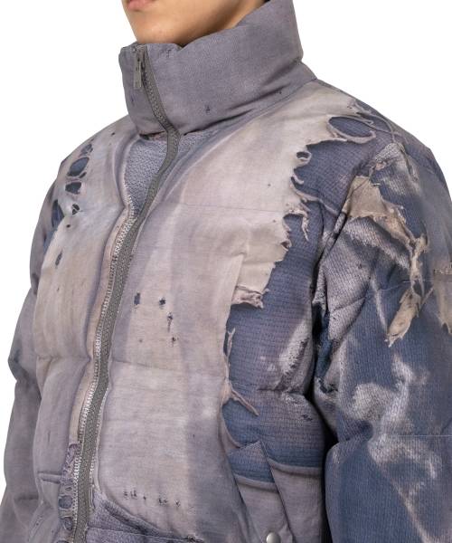 Trompe L’oeil Print Down Jacket