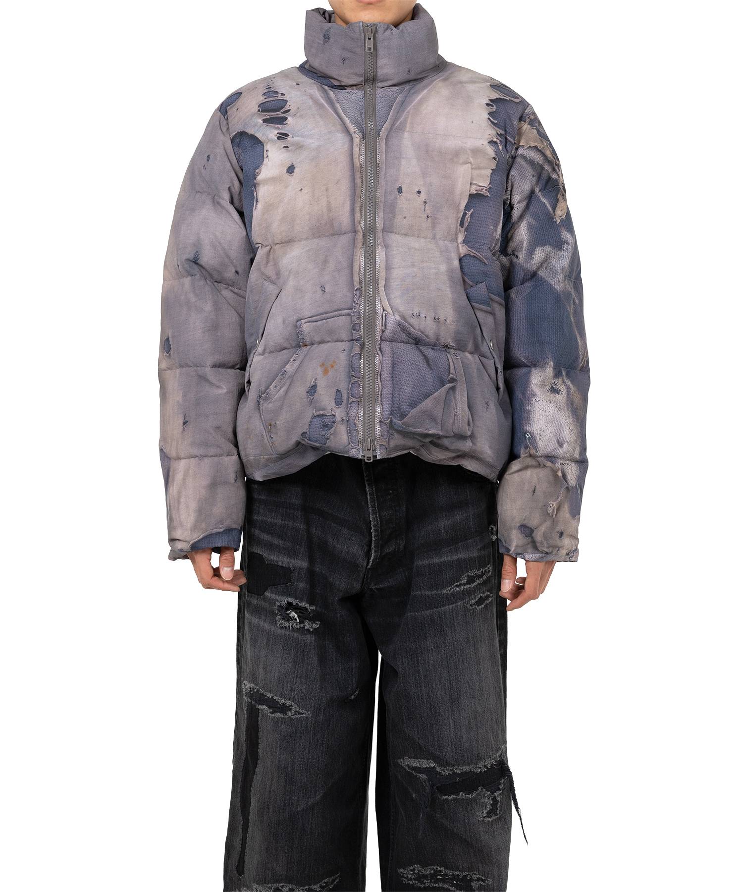 Trompe L’oeil Print Down Jacket