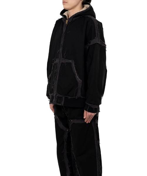 "blackmeans X KAMIYA"Deconstructed Zip Parka