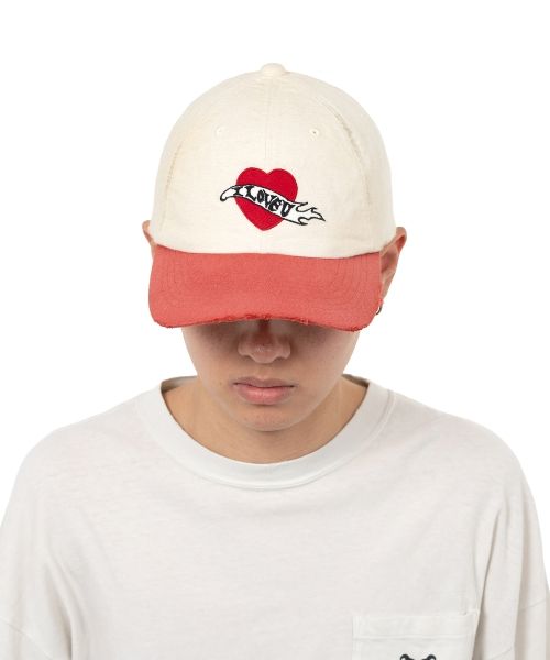 “I LOVE U” Distressed Cap