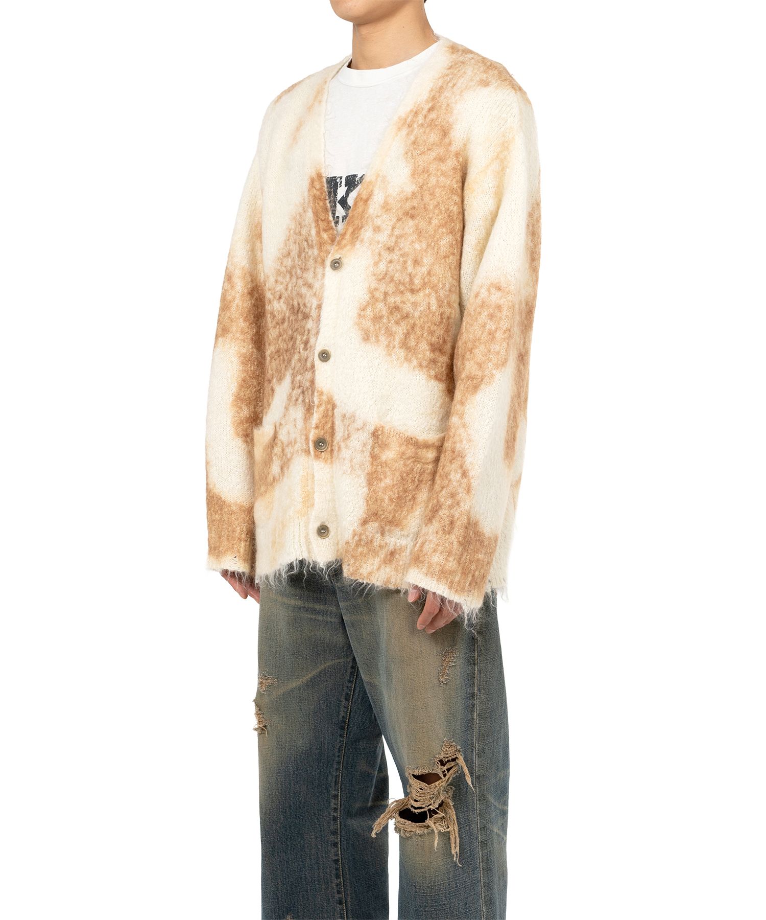 未使用美品✨️21ss メゾンミハラヤスヒロ リサイズニットカーディガン XL Maison MIHARA YASUHIRO - 【24AW】ディストレスド ニット